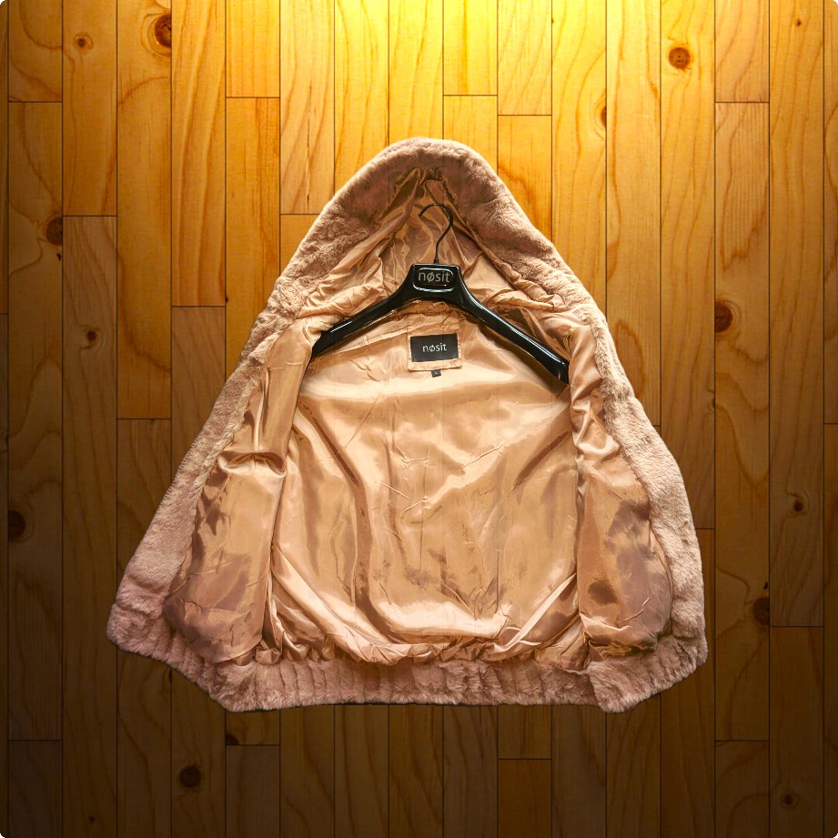 Vestes sans manche en fausse fourrure marron – Image 2