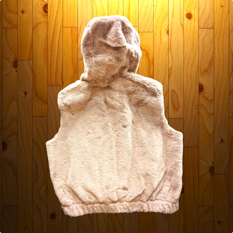 Vestes sans manche en fausse fourrure marron – Image 3